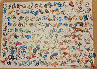 puzzle 5 chats 181 pièces