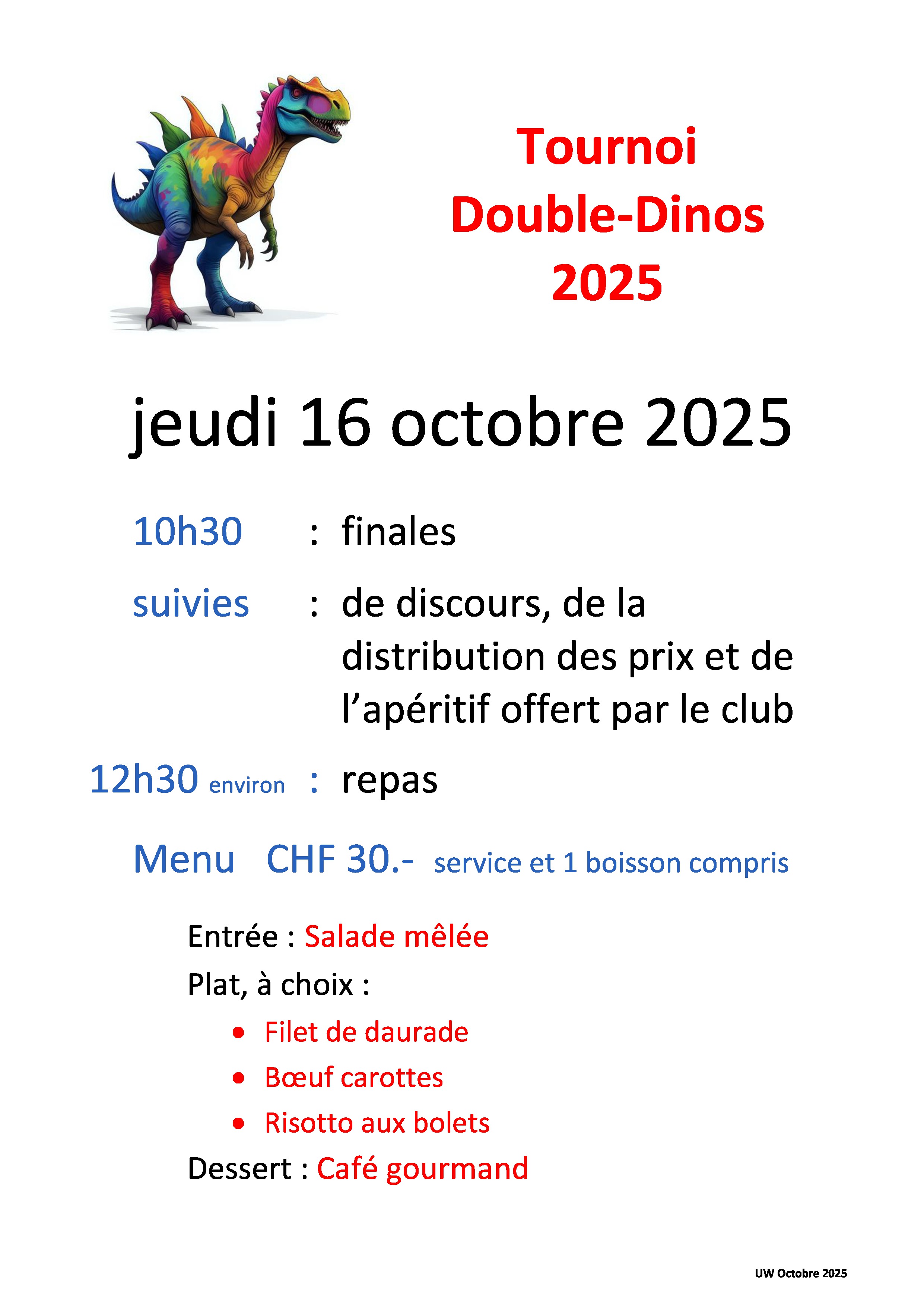 Double-Dinos annonce repas