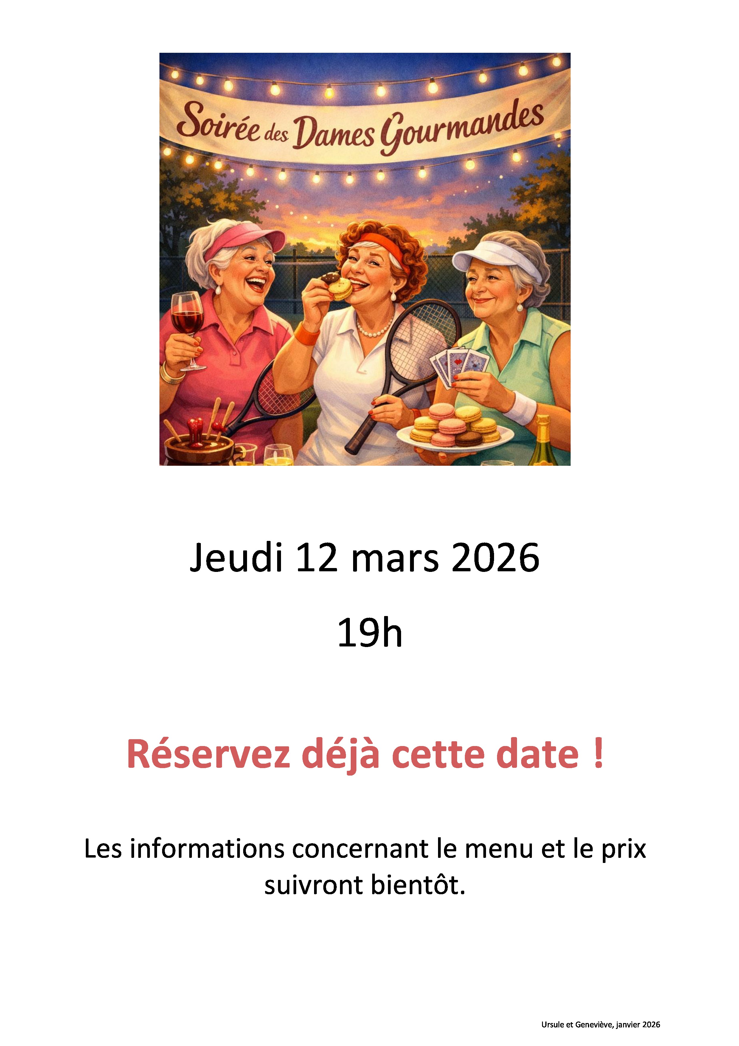 Dames gourmandes 2026