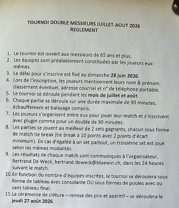 le règlement